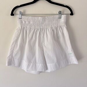J.Crew White Pull-On Elastic Waist Smocked‎ Beach Shorts Size XS